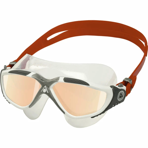 Aquasphere - Goggles Vista Swim Mask White, Grey, Red with Iridescent Mirrored Lens 3 Aquasphere - Goggles Vista Swim Mask White, Grey, Red with Iridescent Mirrored Lens