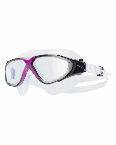 TYR - Goggles Rouge Adult Swim Mask Women's Fit Clear/Purple 3 TYR - Goggles Rouge Adult Swim Mask Women's Fit Clear/Purple
